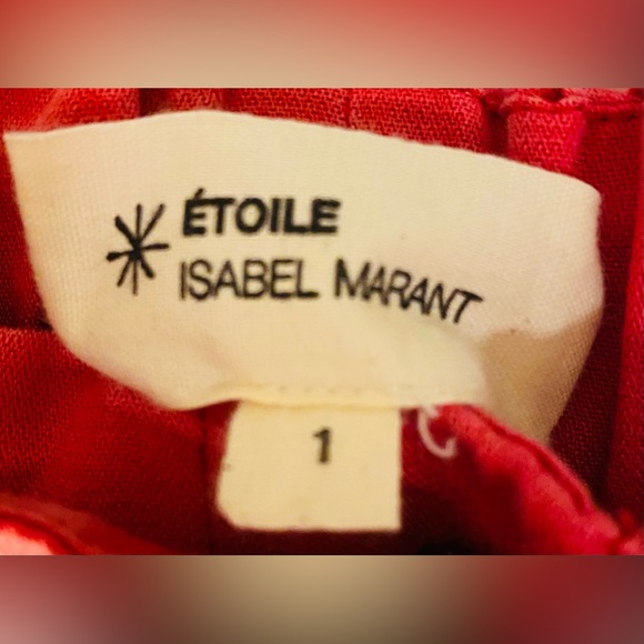 ISABEL MARANT ETOLIE •RED •LINEN •SHORTS •SIZE 1 - Picture 4 of 4